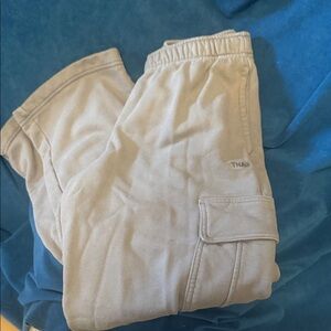 TNA size Medium terry  fleece Gray Cargo Pants